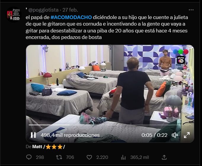 En las redes arremeten contra Nacho y lo acusan de acomodo con la producción