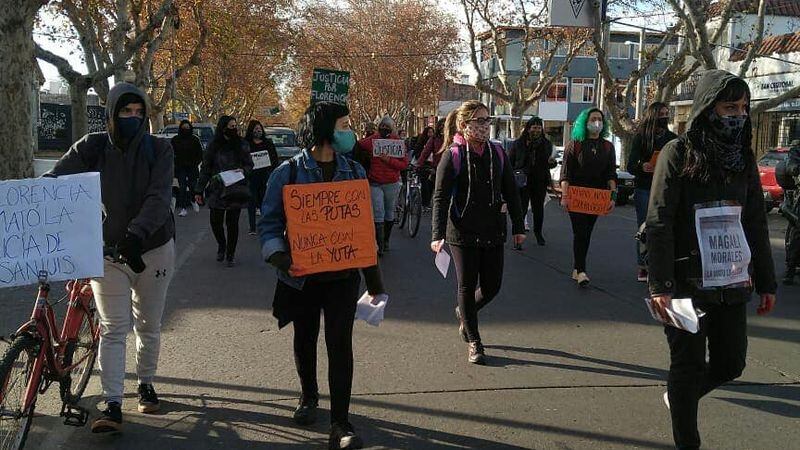 Una de las marchas por Magalí protagonizada por organizaciones feministas.