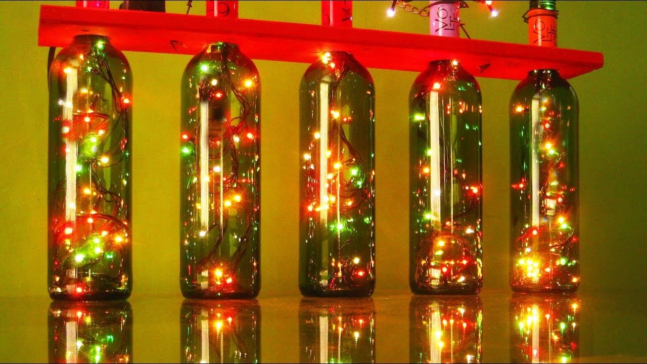 Botellas de vino con luces: un proyecto hazlo tú mismo