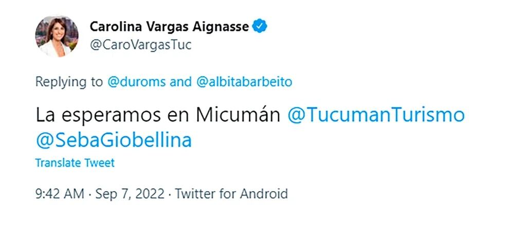 El mensaje de Carolina Vargas Aignasse, ministra de Gobierno y Justicia de Tucumán. Foto: Web