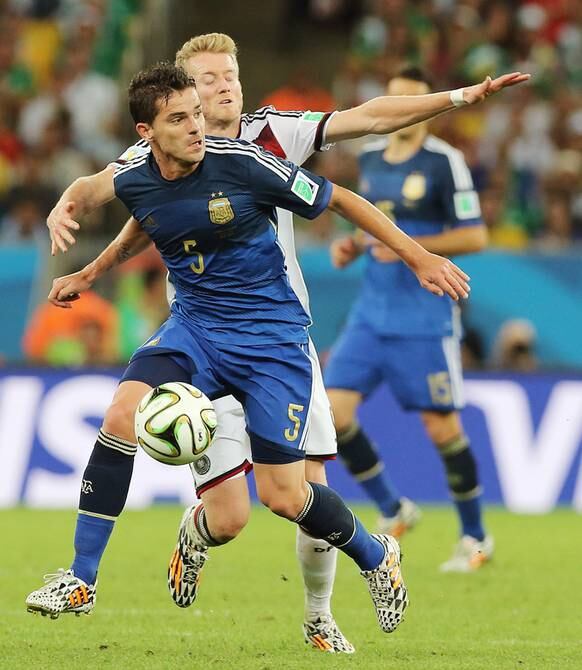 Fernando Gago en la final del mundial 2014