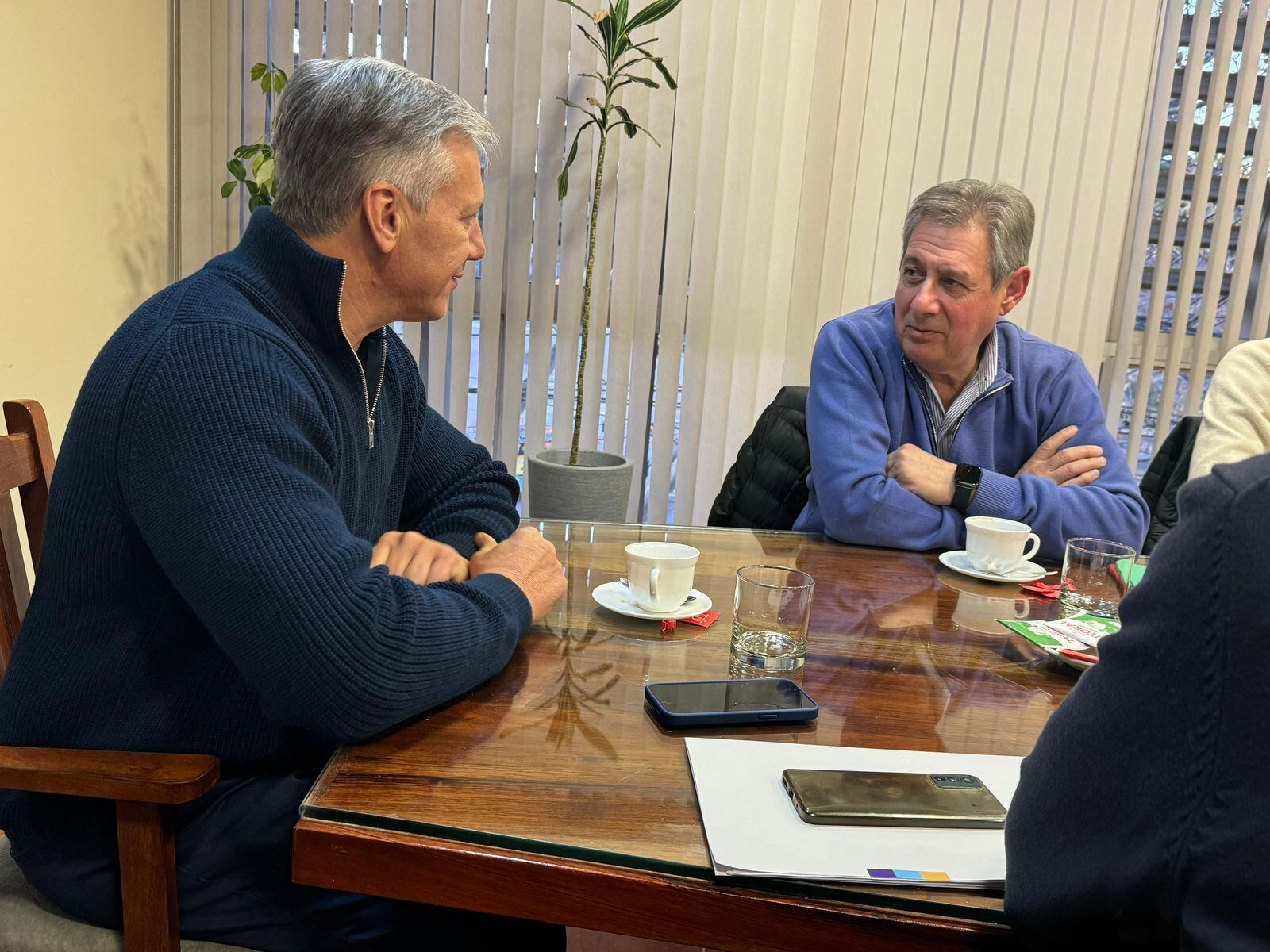 El intendente de San Rafael, Omar Félix, y el jefe comunal de Alvear, Alejandro Molero. Foto: Prensa San Rafael