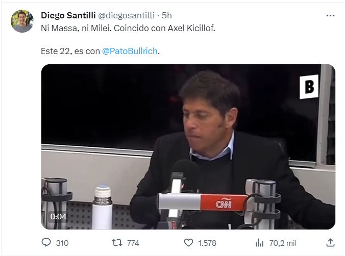 El furcio de Kicillof a días de la elección - Twitter