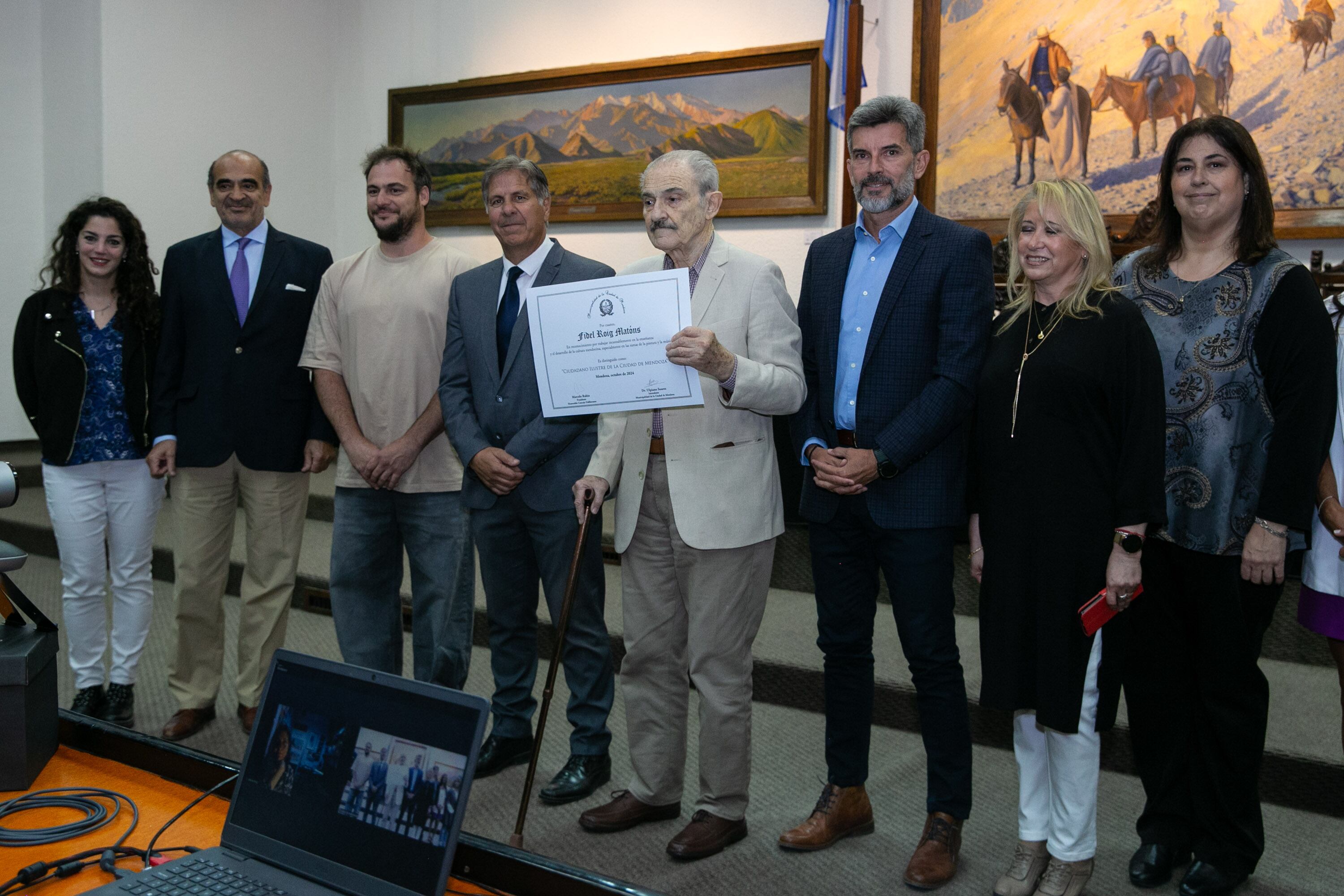 La Ciudad distinguió a Fidel Roig Matóns como Ciudadano Ilustre por su legado cultural en Mendoza