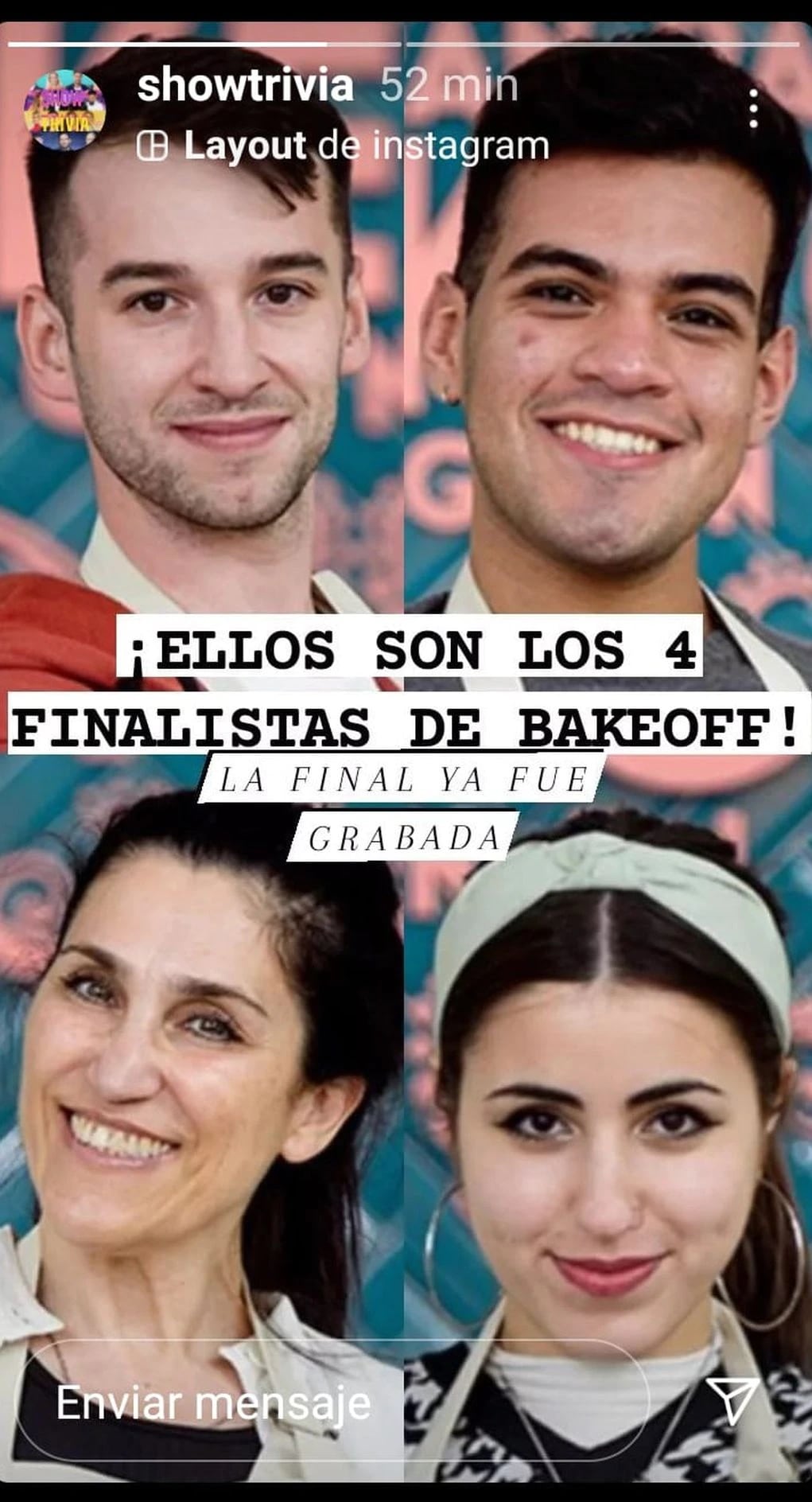 Emiliano de Bake Off se enojó y le dijo al jurado que tenía favoritos en la competencia