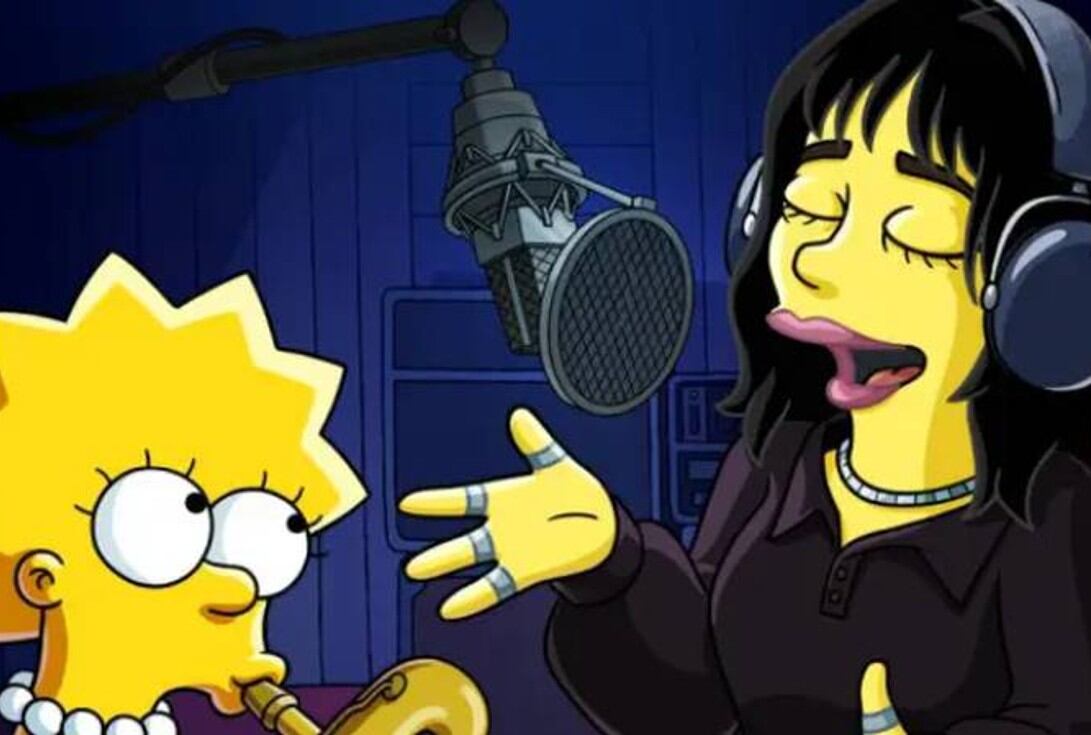 Billie Ellish en Los Simpson (Captura de pantalla).