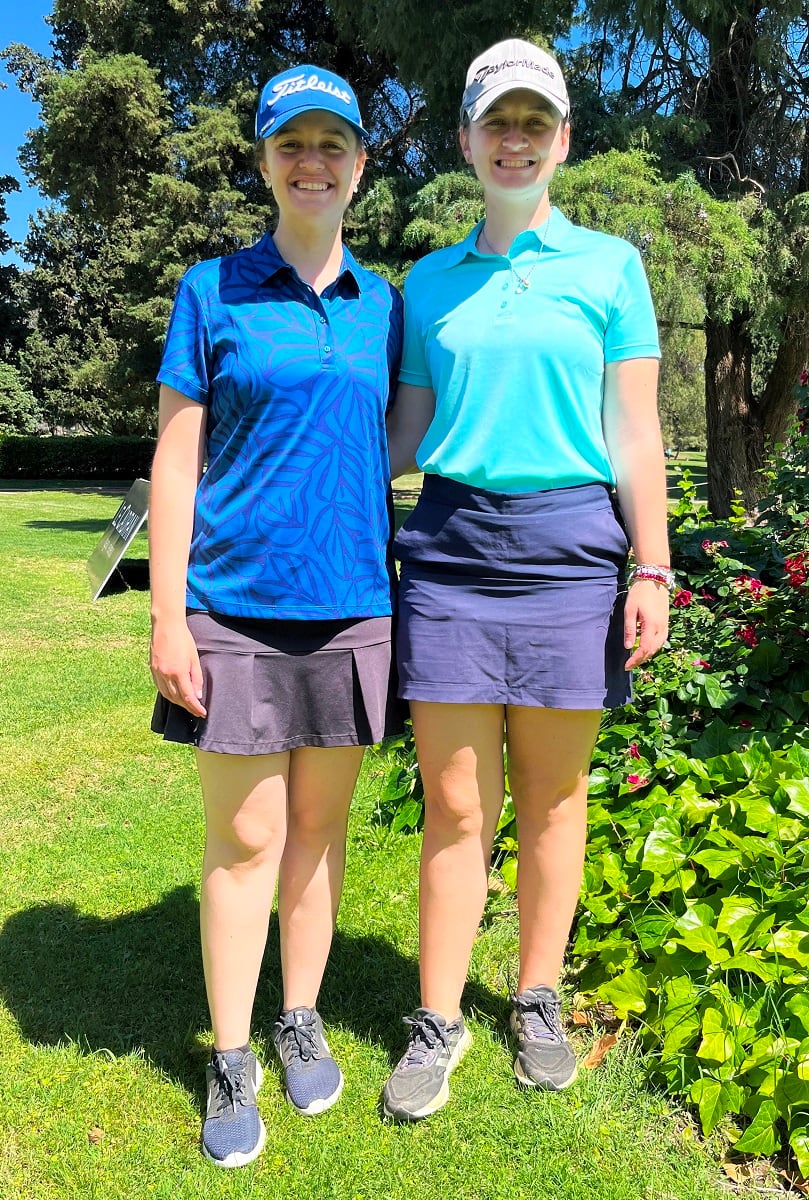 Celeste y Cristina Cañada, brillaron en el Golf Club Andino. / Gentileza.