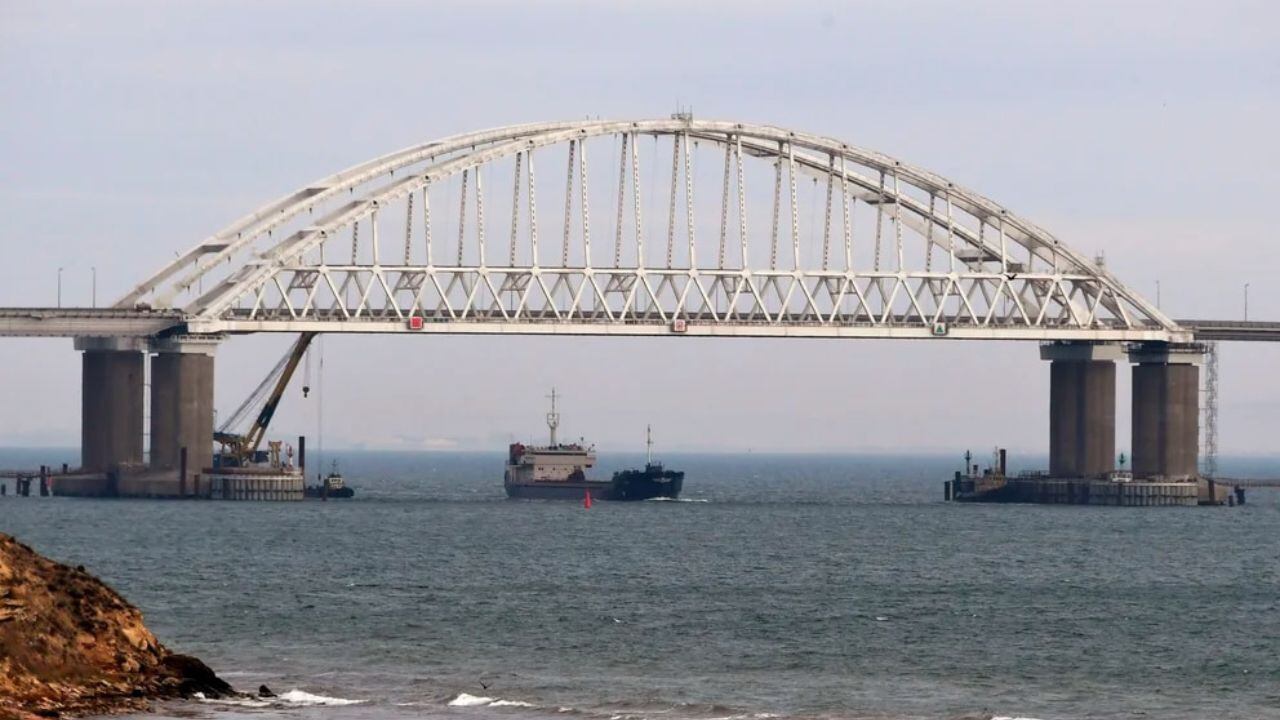 Así era el puente que conectaba Rusia con Crimea. / Foto: Gentileza