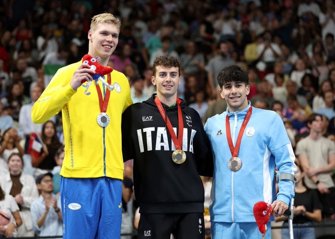 Nueva medalla para Iñaki Basiloff en los 400 metros libres en los Juegos Paralímpicos. Captura: X / @DataOlimpica