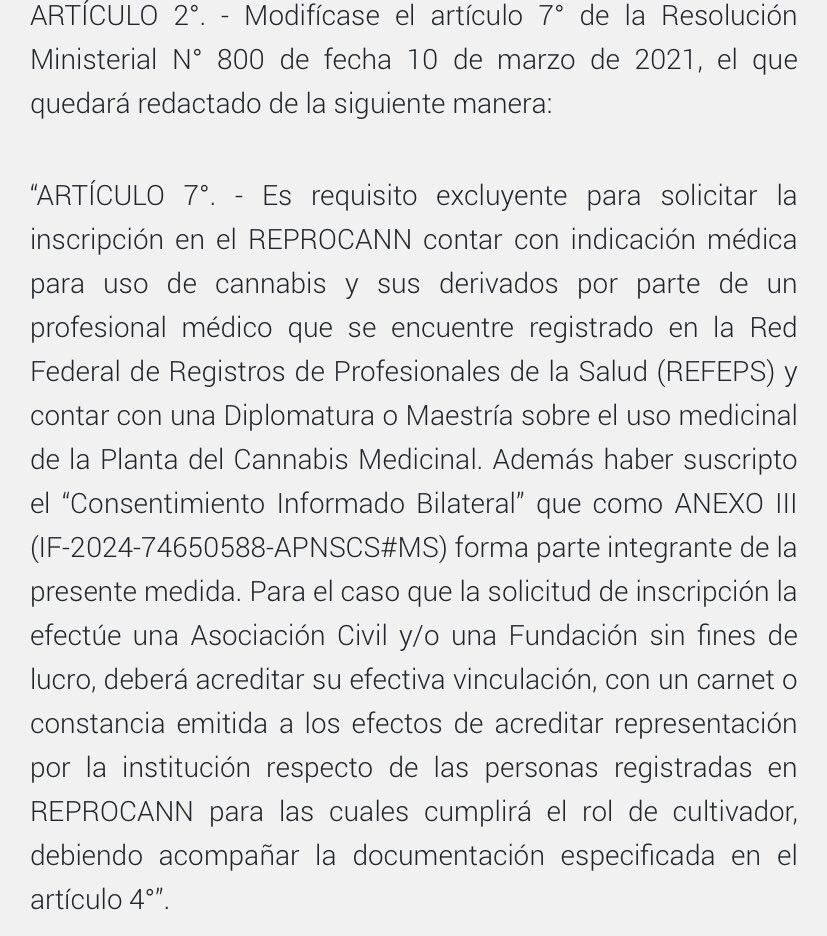 Ahora la indicación médica debe ser realizada por un profesional que debe contar con una "Diplomatura o Maestría sobre el uso medicinal de la Planta de Cannabis Medicinal".