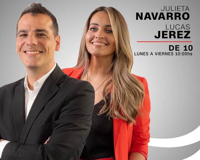 Julieta Navarro y Luca Jerez, su nuevo programa en Mendoza.