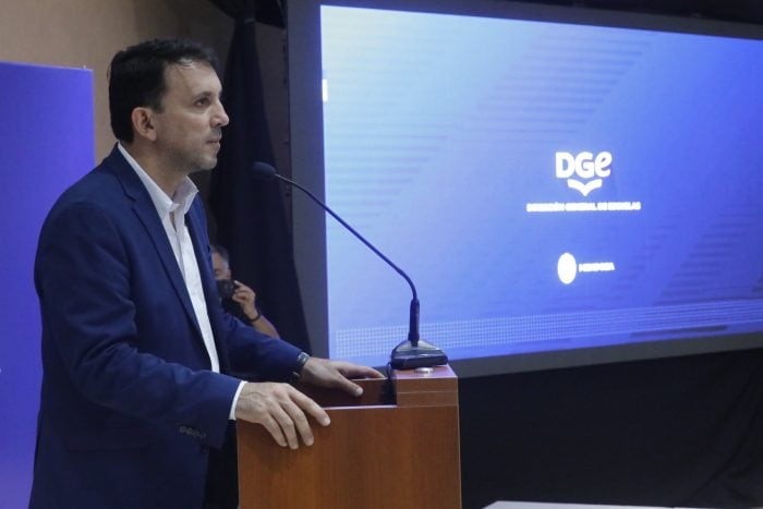 Tadeo García Zalazar, titular de la DGE. Foto: Prensa Gobierno de Mendoza