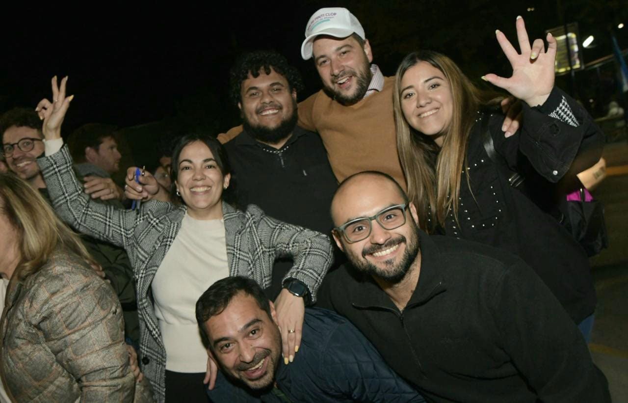 Festejos en Bunkers de Cambia Mendoza en Maipú.
El candidato Mauri Pinti Clop
Orlando Pelichotti / Los Andes