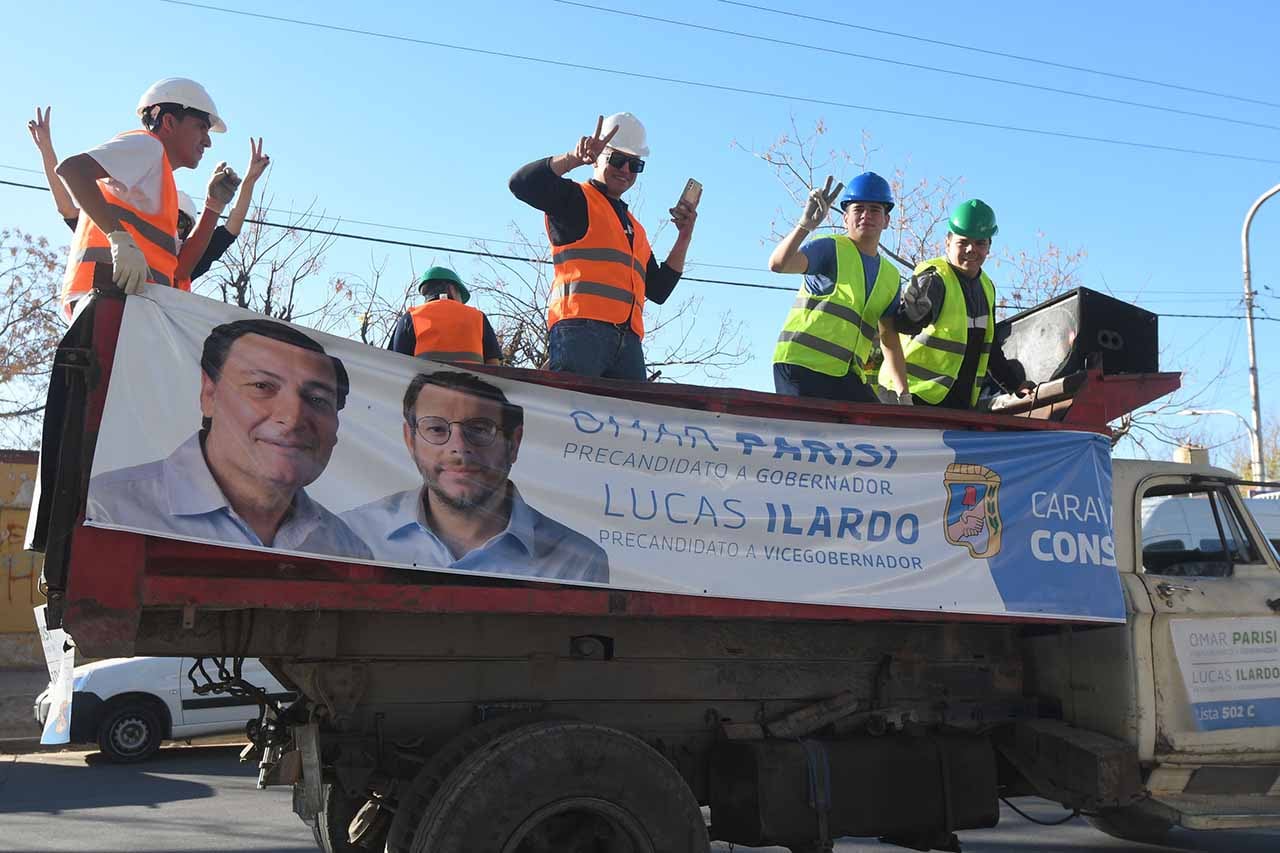 Cierre de campaña de la elecciones PASO de Omar Parisi como  precandidato a Gobernador y Lucas Ilardo precandidato a Vicegobernador de Mendoza, el acto se realizó en Las Heras
Foto: José Gutierrez / Los Andes