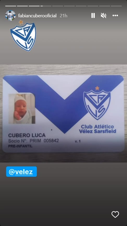 Luca Cubero ya es socio de Vélez