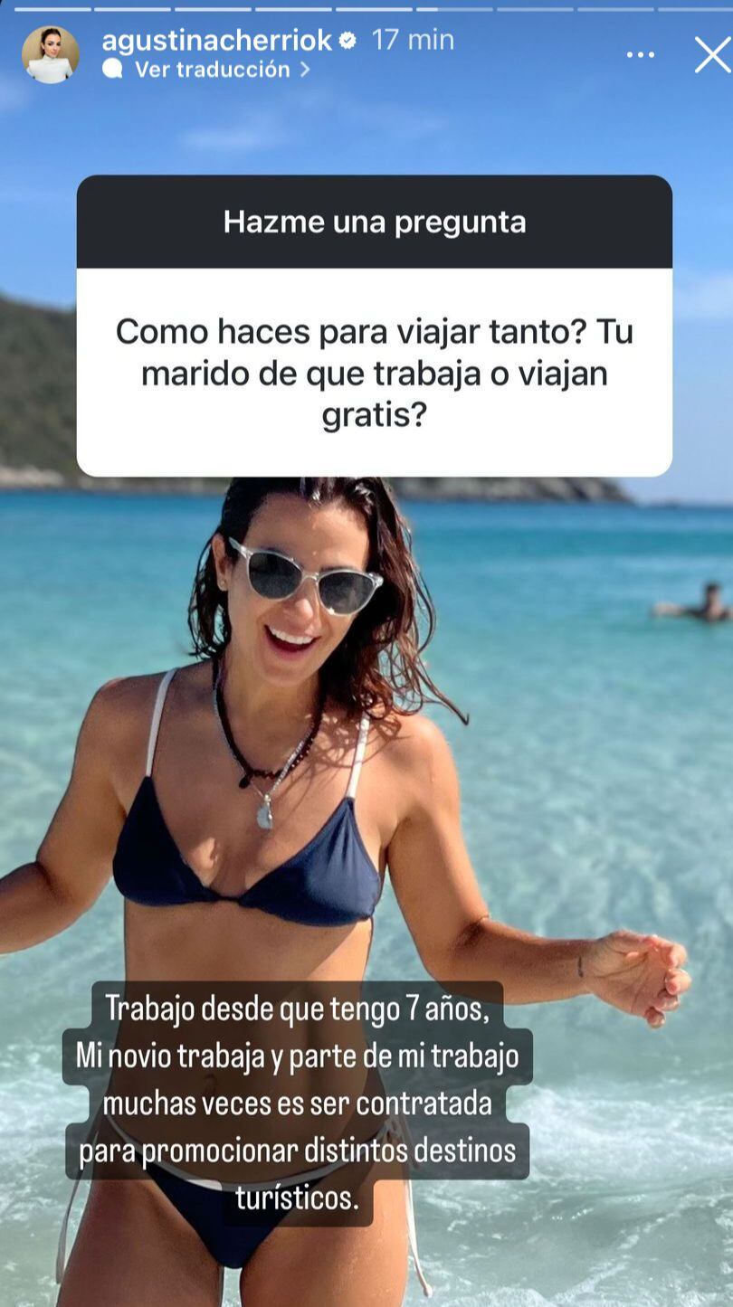 Agustina Cherri reveló por qué no muestra las caras de sus hijos menores.