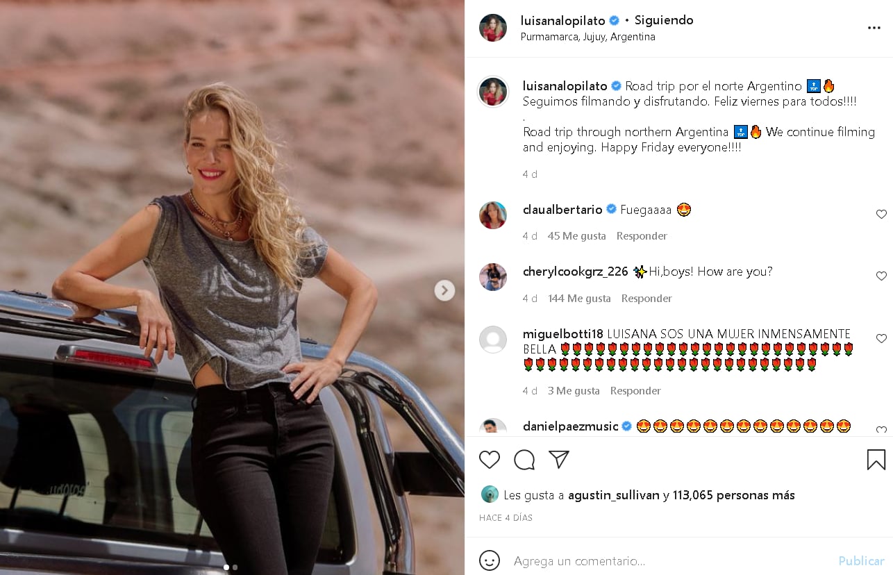 Luisana Lopilato en Purmamarca, Jujuy.