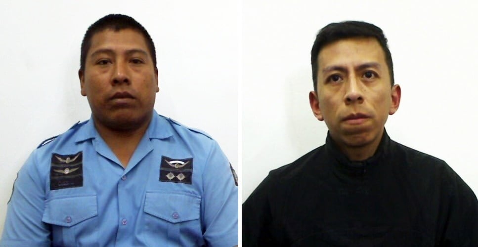 El oficial principal Jorge Cussi y el auxiliar Daniel Ríos