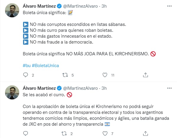 El diputado nacional Álvaro Martínez (Pro) destacó las bondades de la Boleta Única.