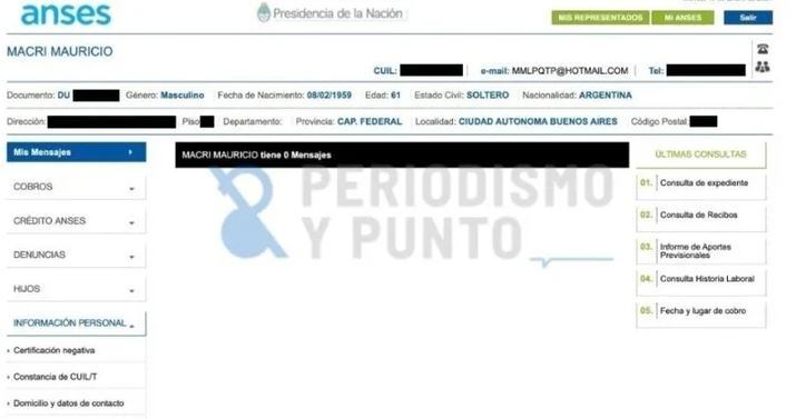 Mail. Uno de los fatos alterados fue el correo electrónico del expresidente donde pusieron un insulto. Gentileza