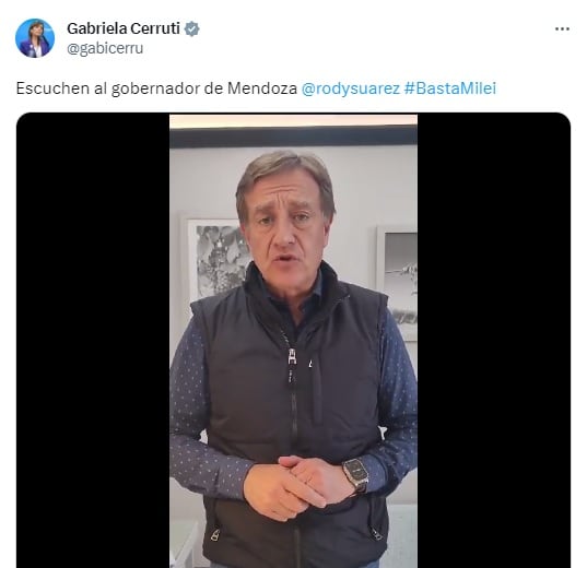 La vocera presidencial culpó a Javier Milei por los incidentes en Mendoza. 