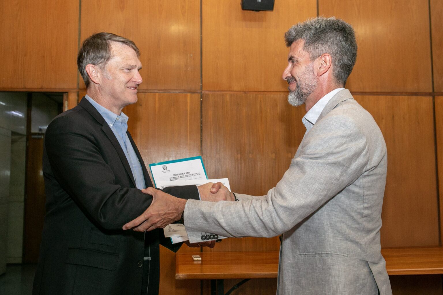 Ulpiano Suarez recibió a Andrés Palau en la Ciudad de Mendoza