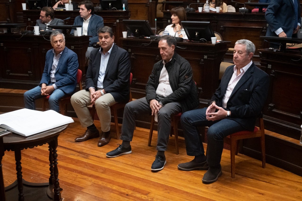 Cornejo, Abed, Iglesias y Cobos acompañaron a Jaliff en su despedida.