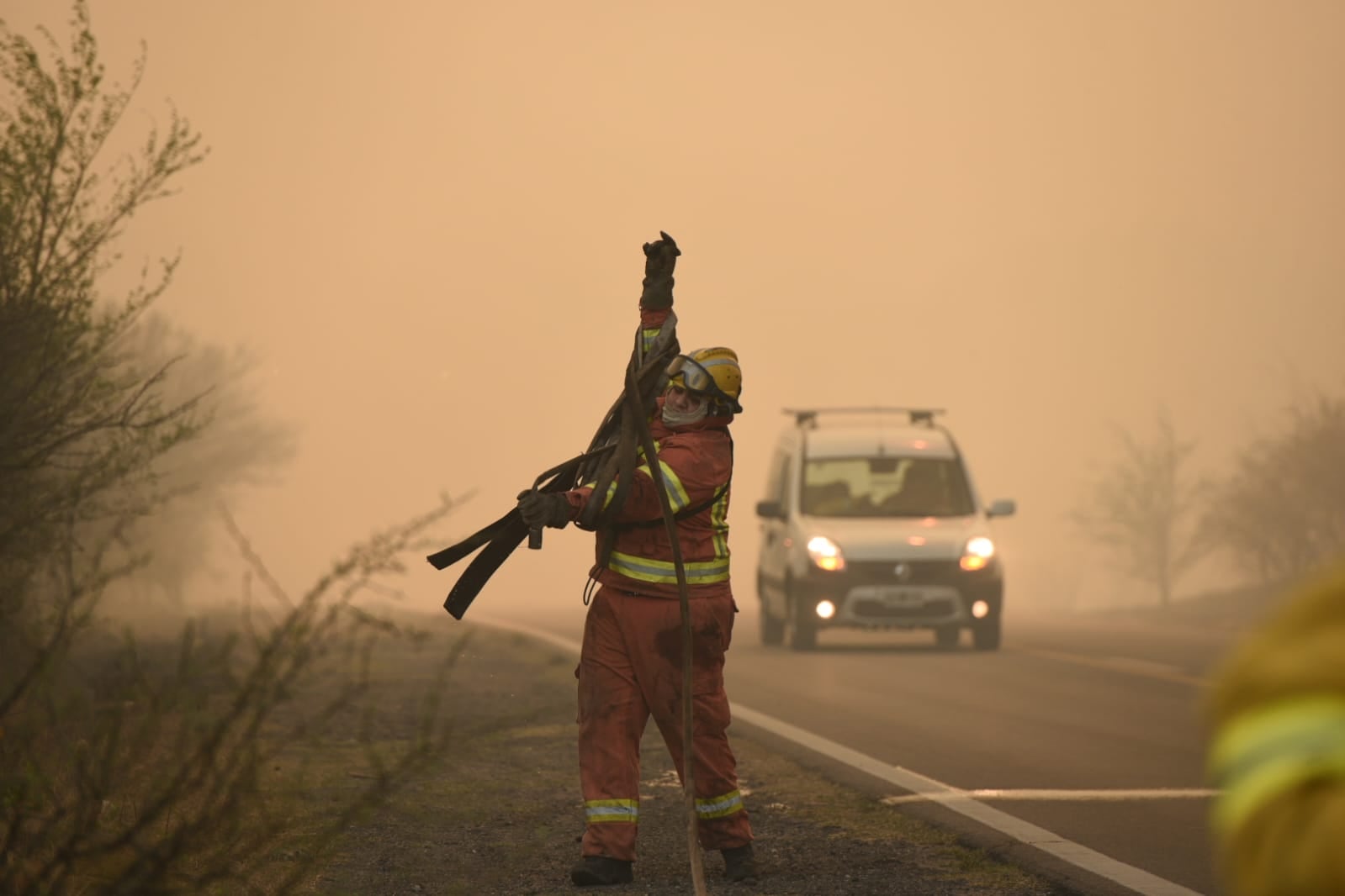 Incendios en Capilla del Monte este viernes. (La Voz)