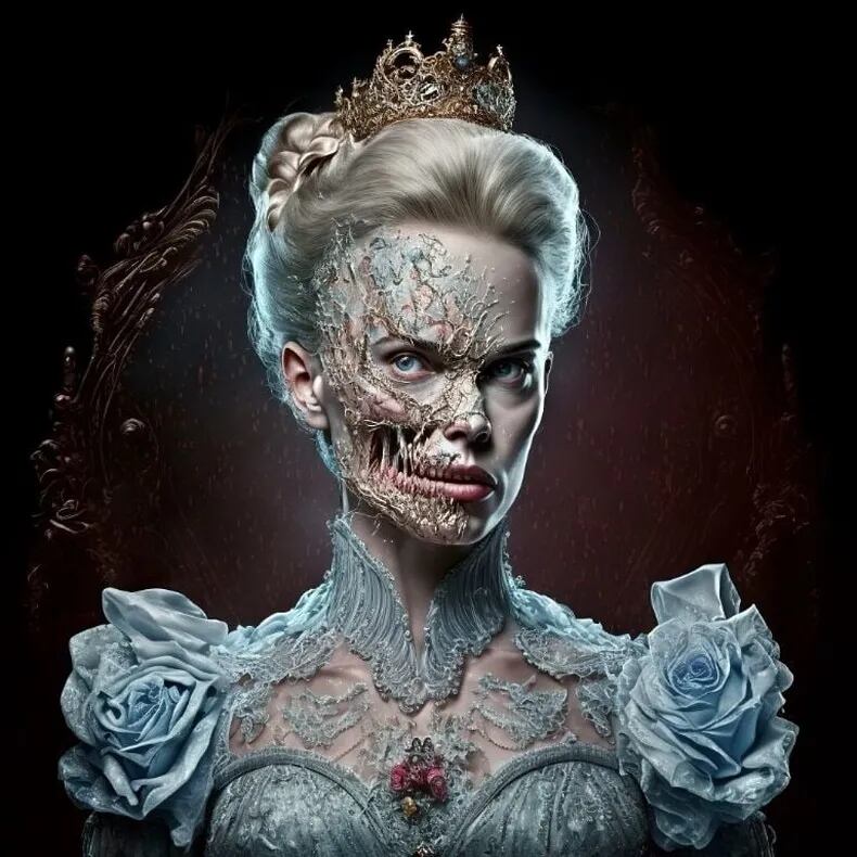 Así se verían las princesas de Disney si fueran zombies