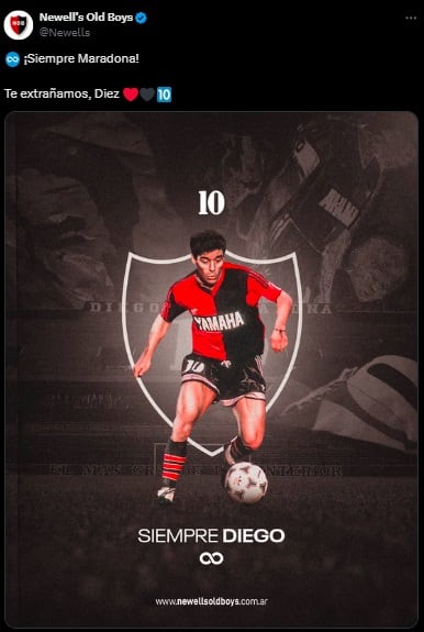 El homenaje de Newell's a Maradona