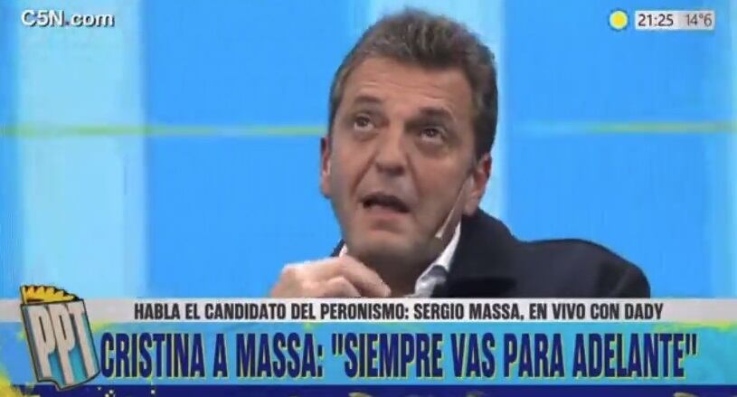 Sergio Massa terminó al borde del llanto al ver los elogios de Cristina Kirchner (C5N)