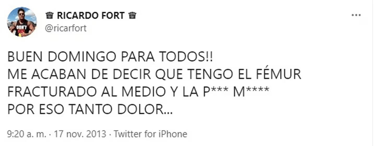 Así fueron los últimos días de Ricardo Fort previos a morir.