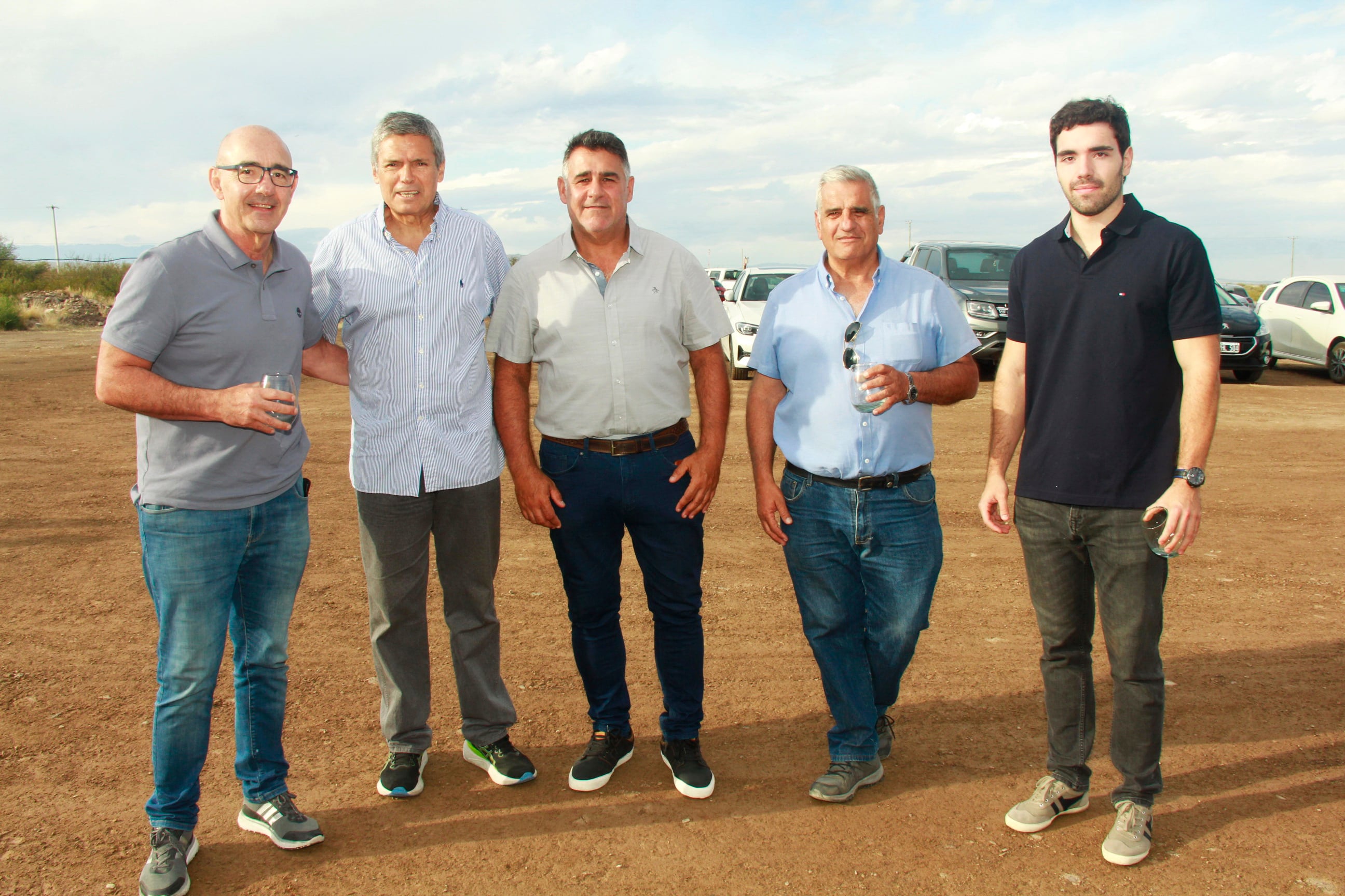 Carlos Amprino, Horacio Busca, Marcelo Locamuz, César De Gaetano y Laureano Amprino. Foto: Fernando Grosso.