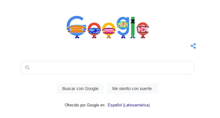 Doodle de Google, "Usa tapabocas y salva vidas"