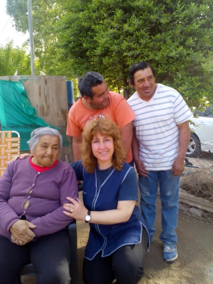 Su mejor versión. Neli junto a algunos de sus alumnos, tiempo atrás.