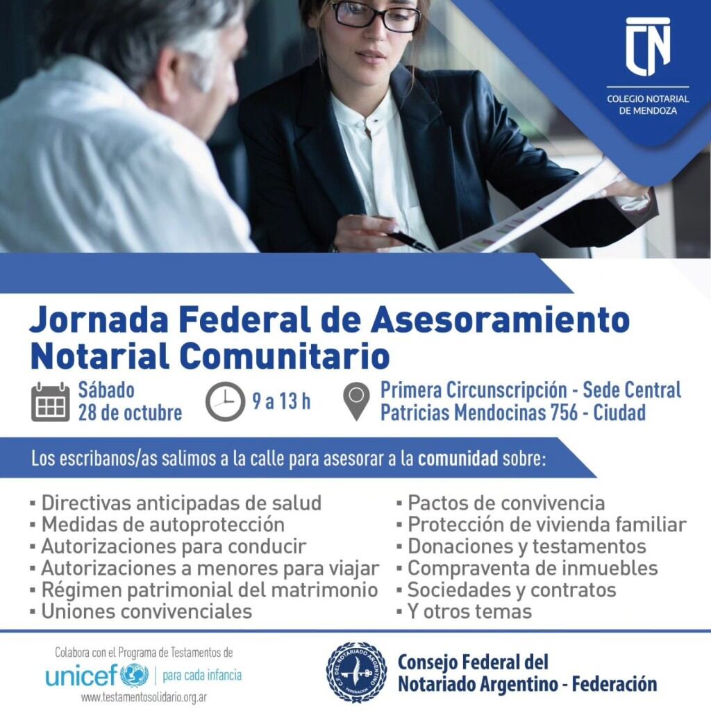 Escribanos asesorarán gratuitamente sobre alquileres, herencias y autorizaciones: dónde y cuándo. Foto: Gentileza