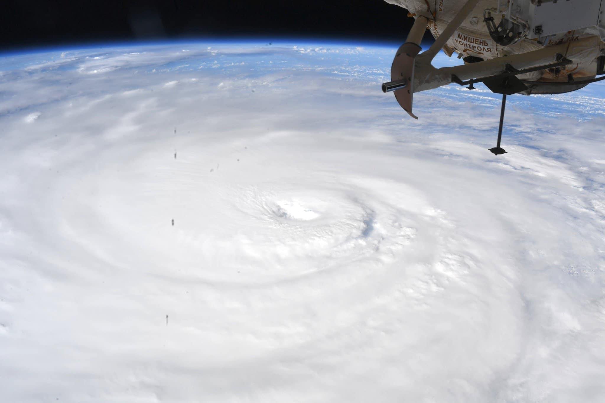 El tifón Maysak, que azotó Corea del Norte, observado desde la estación espacial de EEUU./Twitter