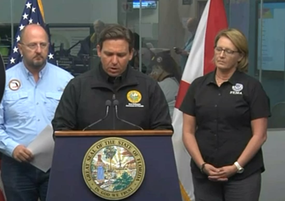 Ron DeSantis en conferencia de prensa. Foto: Gentileza CNN