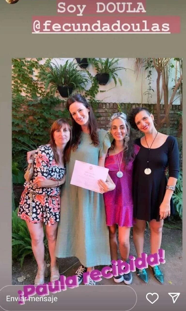 Paula Chaves se recibió de doula