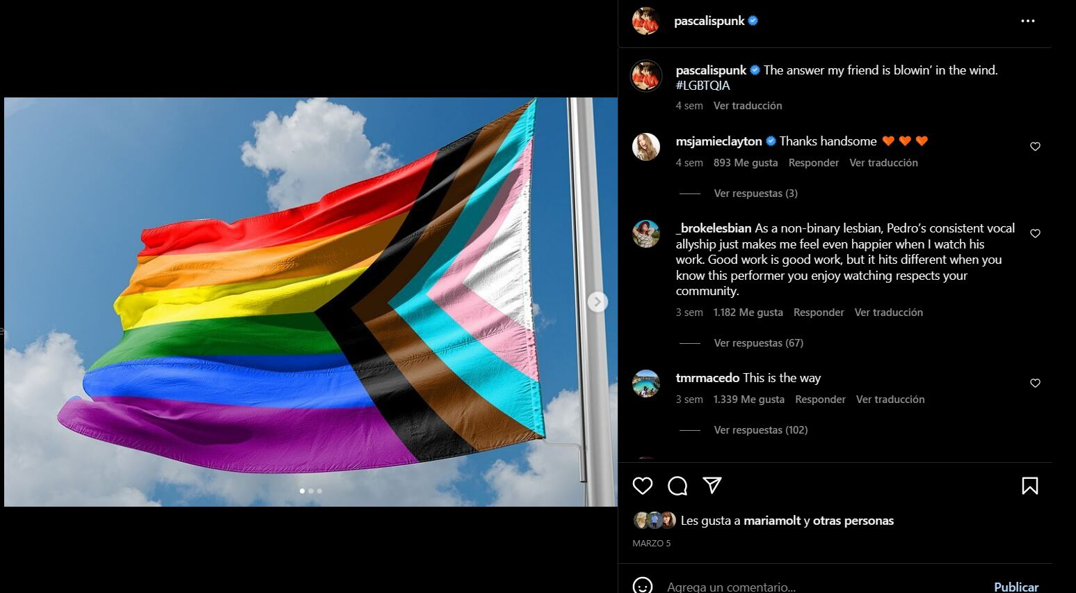 Pedro Pascal y su compromiso con la comunidad LGBTIQ+