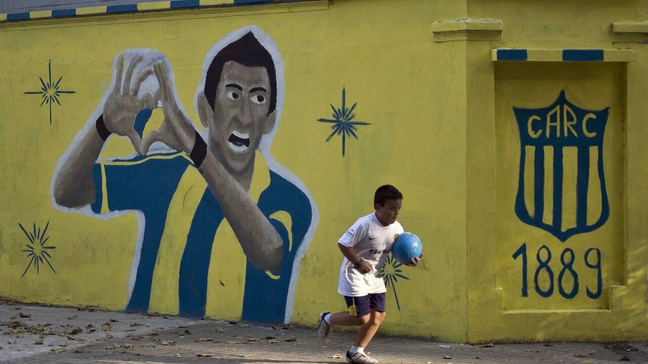 Mural de Ángel Di María en Rosario