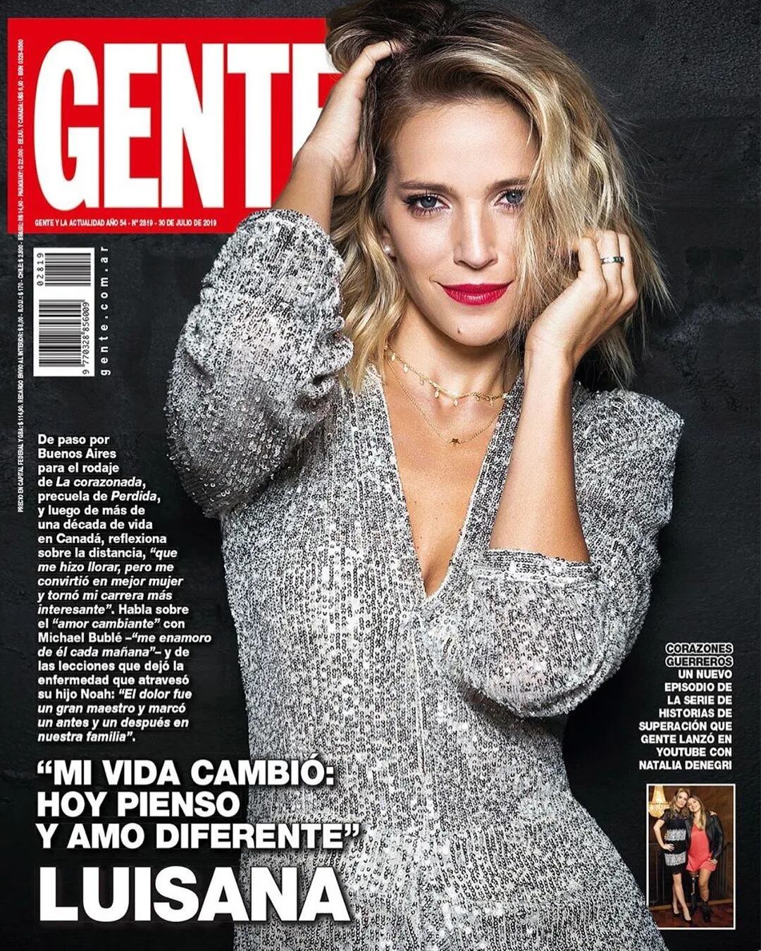 Tapas de revista con Luisana Lopilato de modelo.