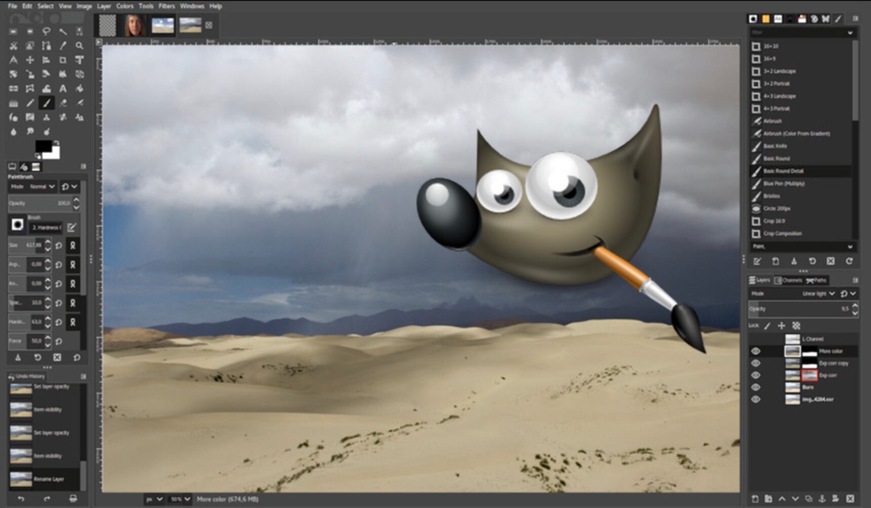 Gimp es una alternativa sin costo a Photoshop.