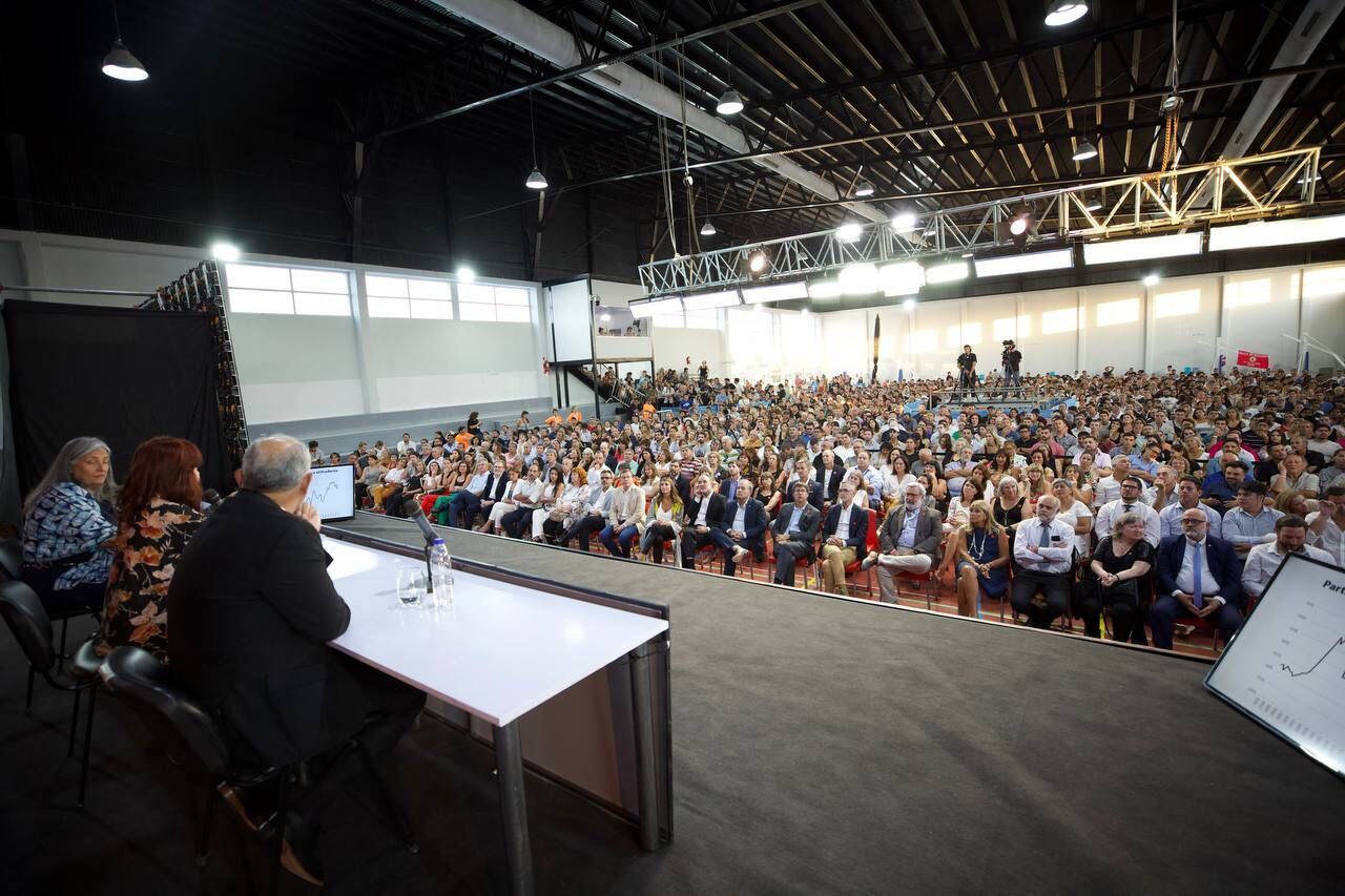 El auditorio durante el discurso de Cristina Kirchner.