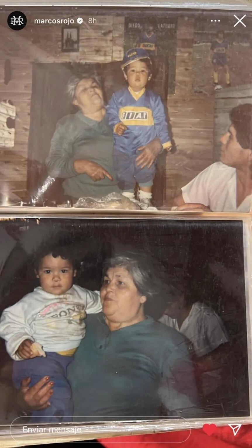 Marcos Rojo y su amor por Boca desde niño. / Gentileza.