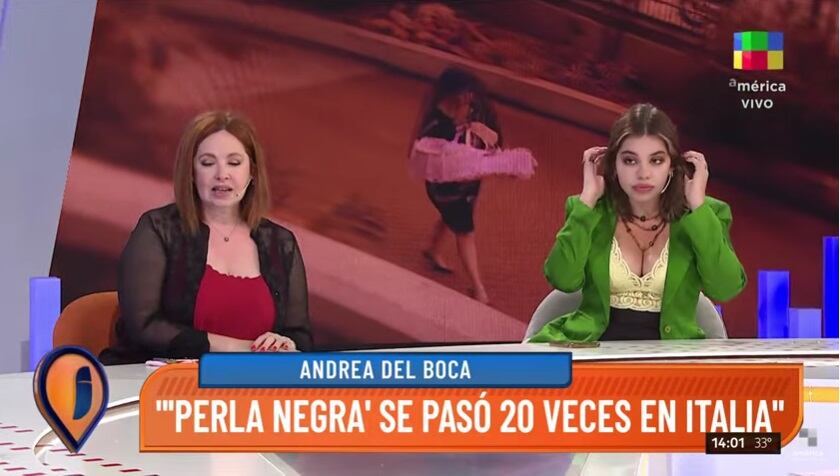 La actriz llegó junto a su madre Andrea del Boca