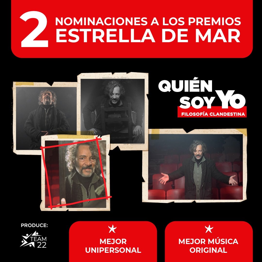 La obra con Fabián Vena tiene dos nominaciones a los premios Estrella de Mar.