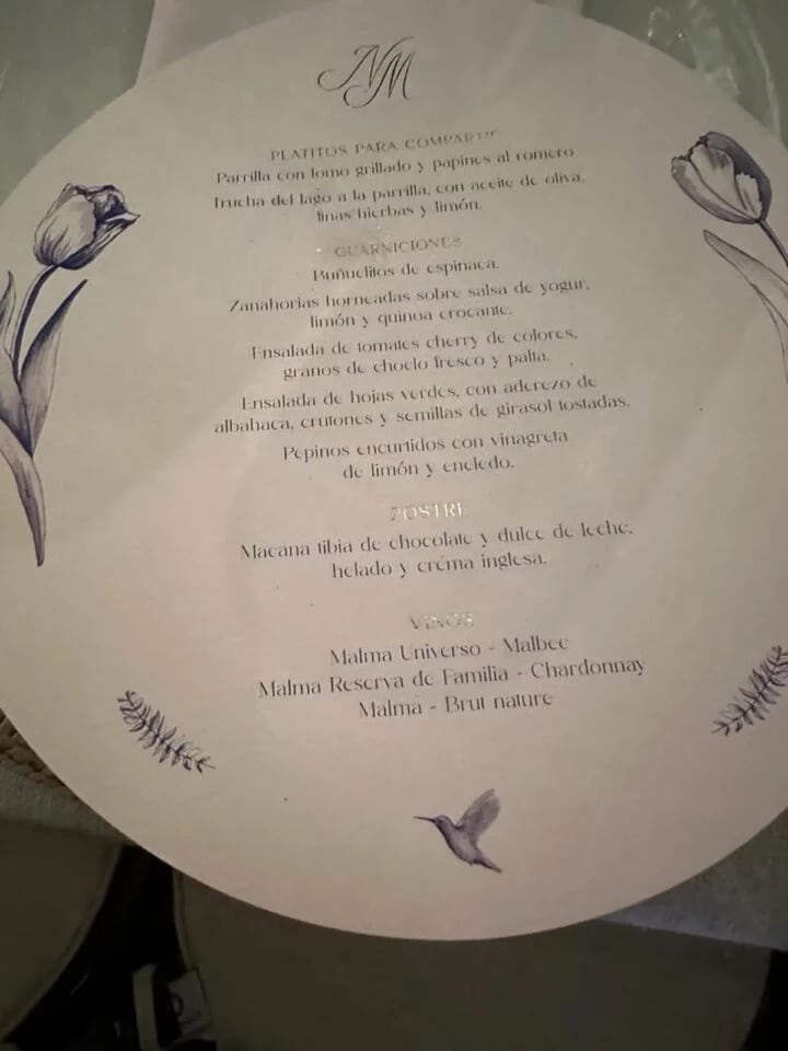 El menú de la boda de Nicole Neumann