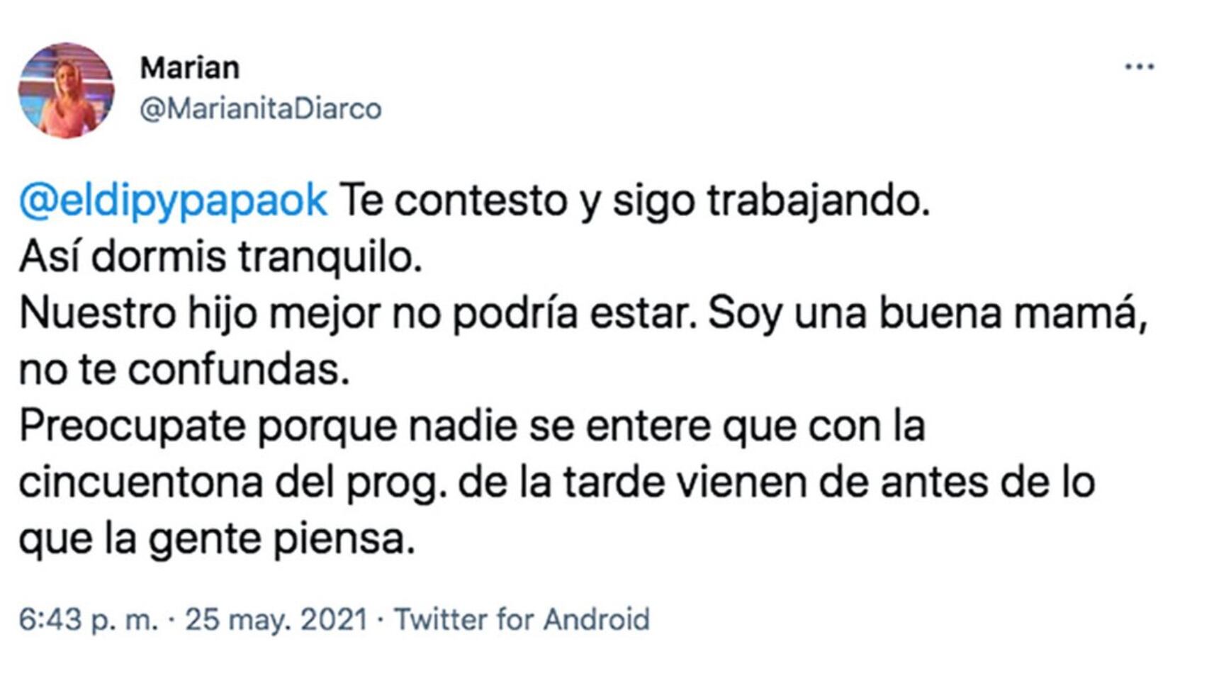 Diarco le contestó por las redes.