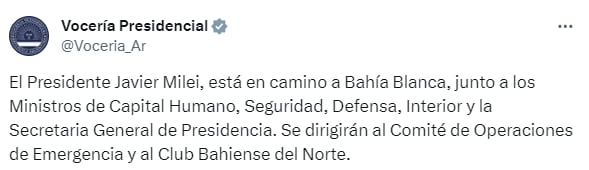 El comunicado de la vocería presidencial - X